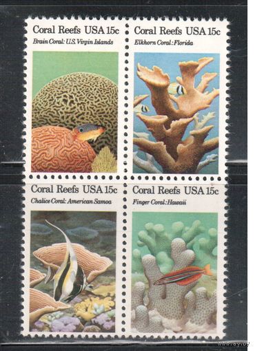 США-1980, (Мих.1434-1437) , * , Морская фауна, Рыбы,(полная серия)