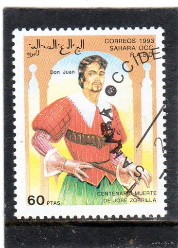 Сахара.  Col:EH 1993063. Годовщина Смерть Хосе Зоррильи; Дон Жуан. 1993