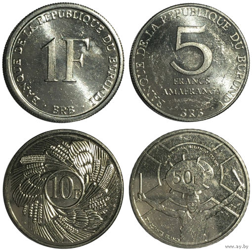 Бурунди набор монет (4 шт), 1980-2011 [UNC]