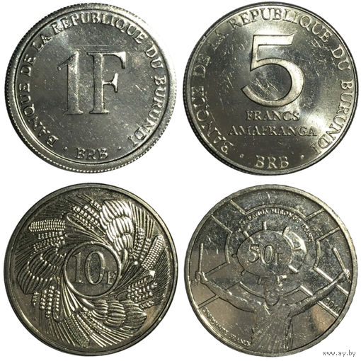 Бурунди набор монет (4 шт), 1980-2011 [UNC]