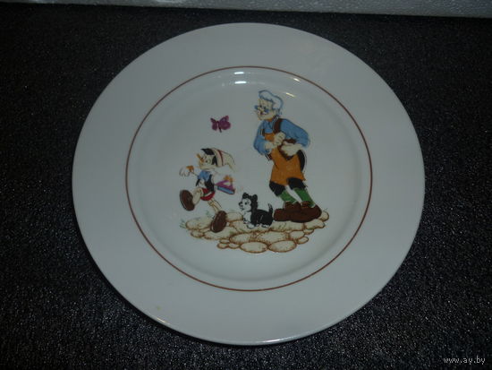 Тарелка Буратино Фарфор МФЗ СССР