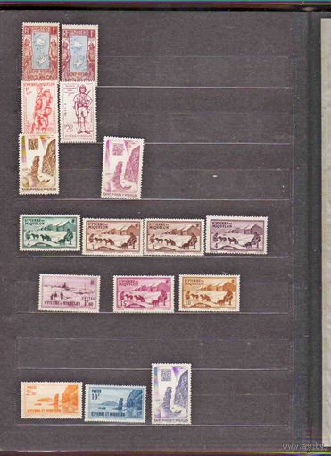 РАСПРОДАЖА ! ФРАНЦУЗСКИЕ КОЛОНИИ И ТЕРРИТОРИИ! СОСТОЯНИЕ НА ФОТО ! МОГУТ ВСТРЕЧАТЬСЯ НАКЛЕЙКИ !