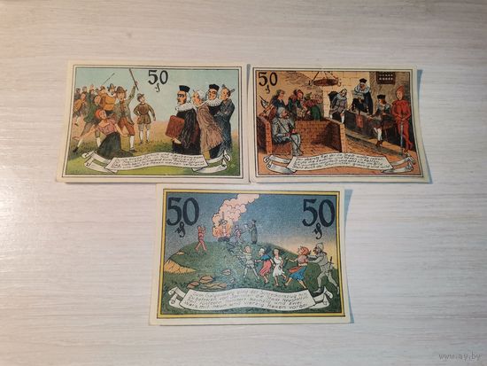 Нотгельды номиналом 50 пфениннгов , 1921 года, город Нойштеттин, Германия.