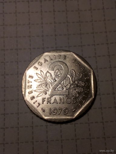 2 франка Франция 1979 год