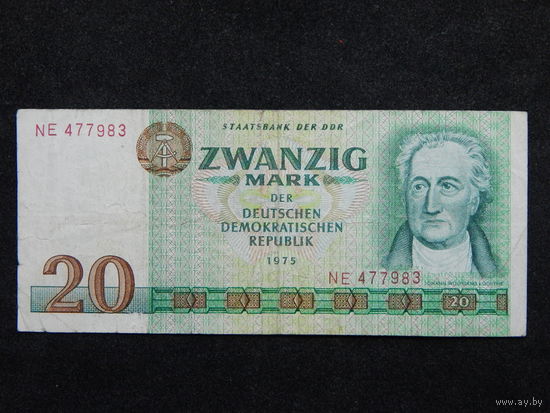 ГДР 20 марок 1975 г