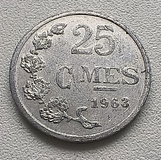 Люксембург 25 сантимов, 1963   5-6-48