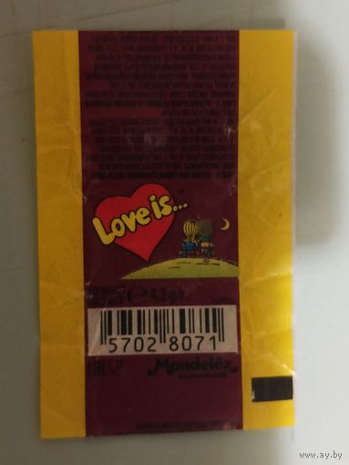 Обвертка жевачки Love is