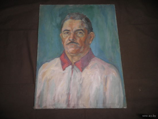 Картина Портрет мужчины холст/масло,Н/Х.60-е г.С рубля.