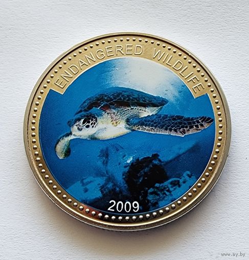 Палау 1 доллар, 2009 Вымирающие виды - Бисса