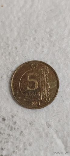 Турция 5 Куруш 2011