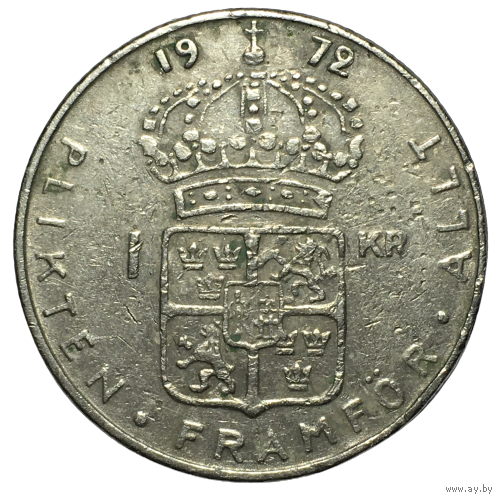 Швеция 1 крона, 1972
