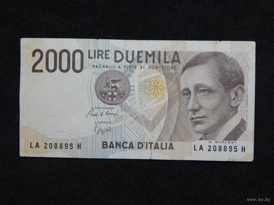 Италия 2000 лир 1990г.