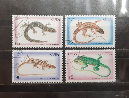 Куба. 1994 год. Фауна. Пресмыкающиеся. Ящерицы, хамелеоны (1086)