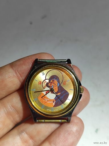 Часы "Луч" Кварц.СССР. Матерь Божья.