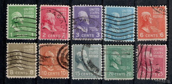 США /1938/ Стандарты / Персоналии / Президентский Выпуск / 10 Марок
