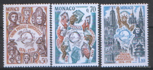 МОН. М. 1110/12. 1974. Union Postale Universale 1874-1974. ЧиСт.