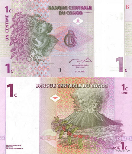 Конго 1 Сантим 1997 UNC П1-1