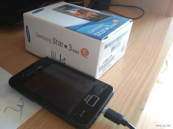 Смартфон Samsung S5222 Star 3 Duos полный комплект