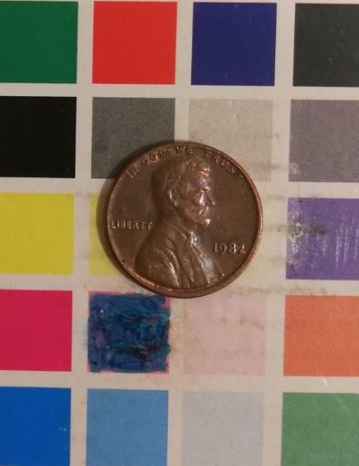 США 1 цент 1982  Lincoln Cent (патина)