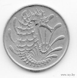 10 центов  1971 Сингапур. рыбка