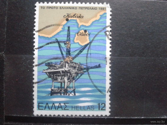 Греция 1981 Добыча нефти, карта