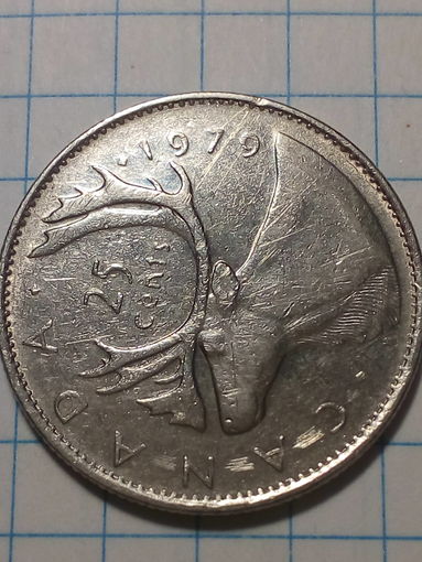 25 центов  Канада 1979  год.