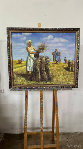 Уборка льна