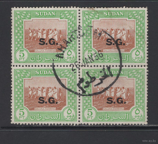 Судан 1951 Сельское хозяйство Квартблок SG#134 Used
