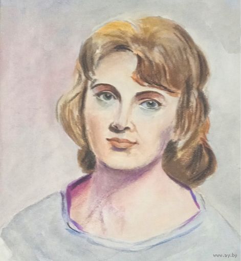 Женский Портрет СССР акварель бумага 1982