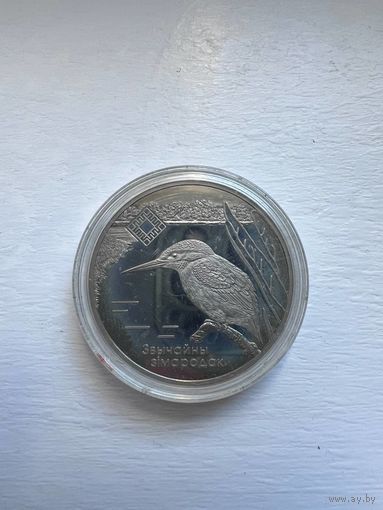 1 рубль РБ 2008 года. Липичанская пуща. Зимородок.
