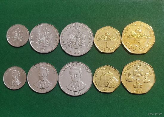 Гаити 2011. Набор 5 монет.
