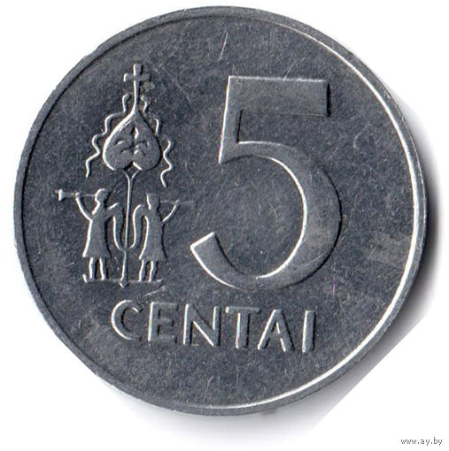 Литва. 5 центов. 1991 г.