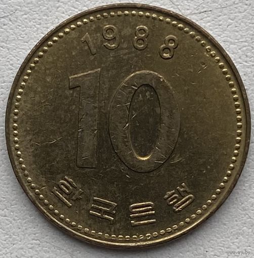 Южная Корея 10 вон 1988 г.
