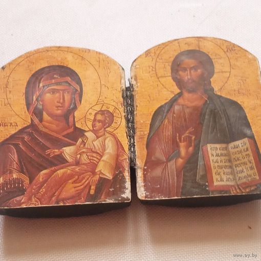 Старинный православный складень