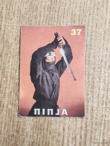 Карточка от жвачки (NINJA / Ниндзя) Street Fighter Уличный Боец Вкладыш Стрит Файтер 90-е