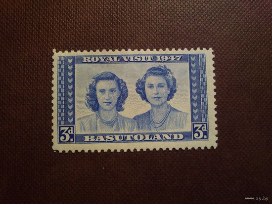 Британский Басутоленд 1947 г. Принцессы  Елизавета и Маргарет./33а/