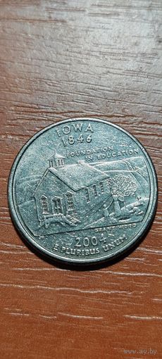 США Штаты и территории 25 центов (квотер) Айова 2004