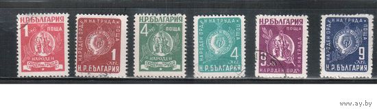 Болгария-1952, (Мих.807-812) , гаш. , Ордена и медали (полная серия)