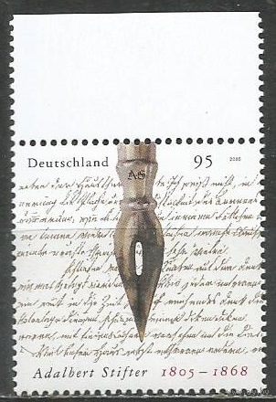 Германия. 200 лет со дня рождения А.Штифтера. Писатель. 2005г. Mi#2490.