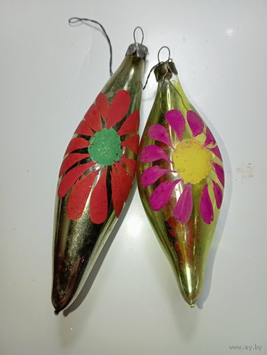 Ёлочная игрушка - Сосульки маленькие , СССР .