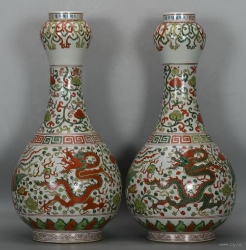 Китайские фарфоровые вазы, династия Мин