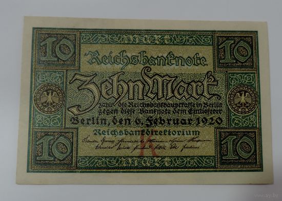 10 марок 1920 г. Германия.