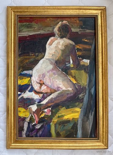 Стасевич И.Н "Эцюд аголенай". Картон, масло. Размер 52х34 см.