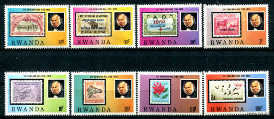Руанда - 1979г. - Роуленд Хилл. Марки на марках. - 8 марок - полная серия, MNH [Mi 1011-1018]. #O-Se-Z-1-11
