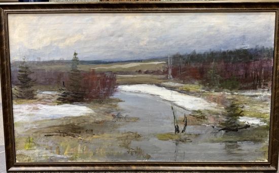 Картина Азгур.Галина Гавриловна начало весны 1960х