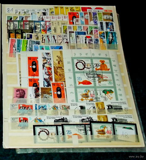 ГДР. ПОЛНЫЙ ГОДОВОЙ КОМПЛЕКТ 1981 года с вариациями ! ГАШЕНИЕ (первый день?),Берлин.