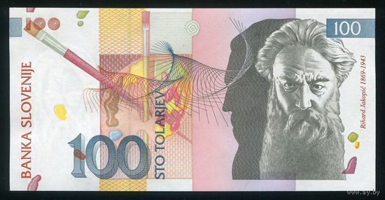 Словения 100 толаров 2003 г. P31. Серия CK. UNC