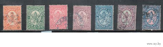 Болгария(Княжество)-1882, (Мих.14-20), гаш., Стандарт, Герб,7 марок(2)