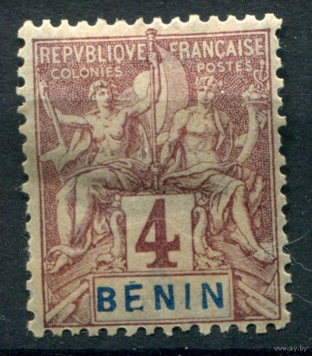 Французские колонии - Бенин - 1894г. - аллегория, 4 с - 1 марка - MH [Mi 32]. #4-W1-121-A-1