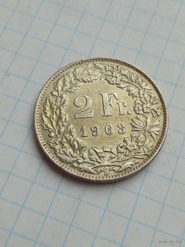 2 франка 1963 , Швейцария .